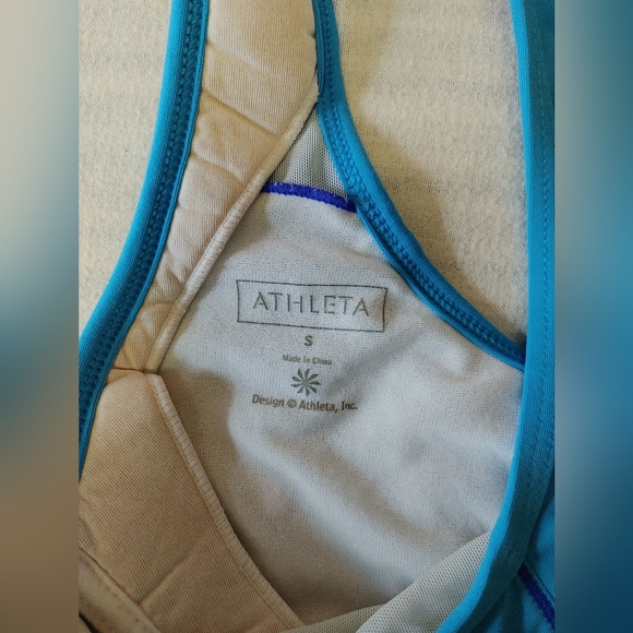 ATHLETA Blue Fitness Running Tank Top Size Small - Picture 4 of 8